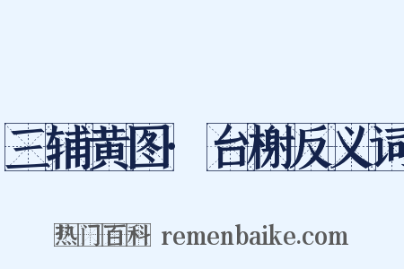 三辅黄图·台榭反义词是什么意思的图片